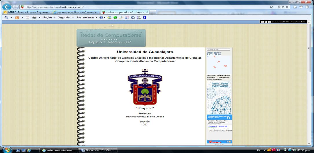 Imagen 5: wiki de la materia de redes de computadoras, proyecto final, Equipo 1.