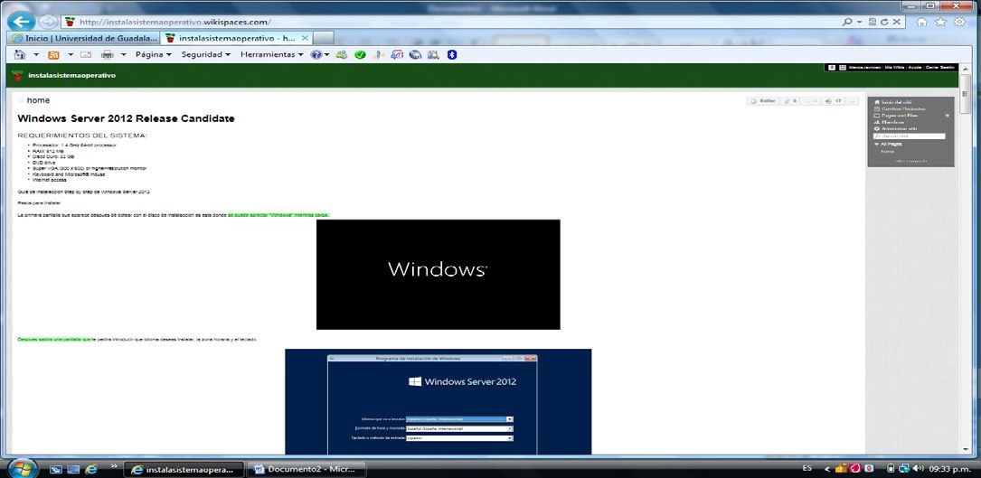 Imagen 7: wikis de la materia de Taller de Redes de computadoras.