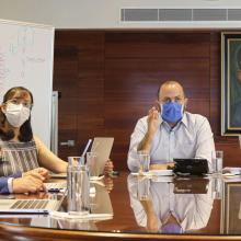 Rector general e integrantes de la Sala de Situación en Salud 