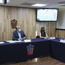 Rector general e integrantes de la Sala de Situación en Salud por COVID-19 de la Universidad de Guadalajara