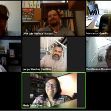 Ponentes durante el webinario