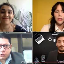 expertos durante el webinario