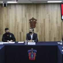 Autoridades del programa Red de empleo en rueda de prensa