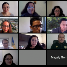 Participantes en la sesión de clausura de la visita remota  