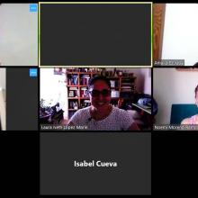 Imagen de sesión virtual de presentación de proyectos