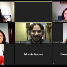 Sesión virtual de presentación de proyectos, con estudiantes y personal de UDGVirtual