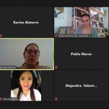 Expertos durante el coloquio