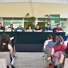 Presídium durante la presentación de novedades editoriales