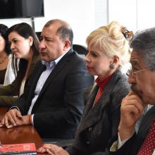 Directivos UDGVirtual y Comité para la Evaluación durante la visita de evaluadores