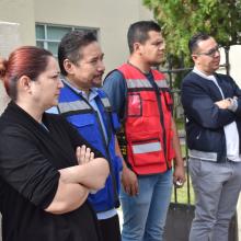 Personal resguardado en una de las zonas seguras