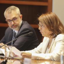 Doctora María Esther Avelar Álvarez, Rectora de UDGVirtual, previo a la firma de convenio