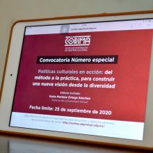 Pantalla de ingreso a la convocatoria de la revista