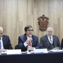 Licenciado Eduardo Moel Modiano, integrante del Consejo de la Judicatura del Estado de Jalisco haciendo uso de la voz